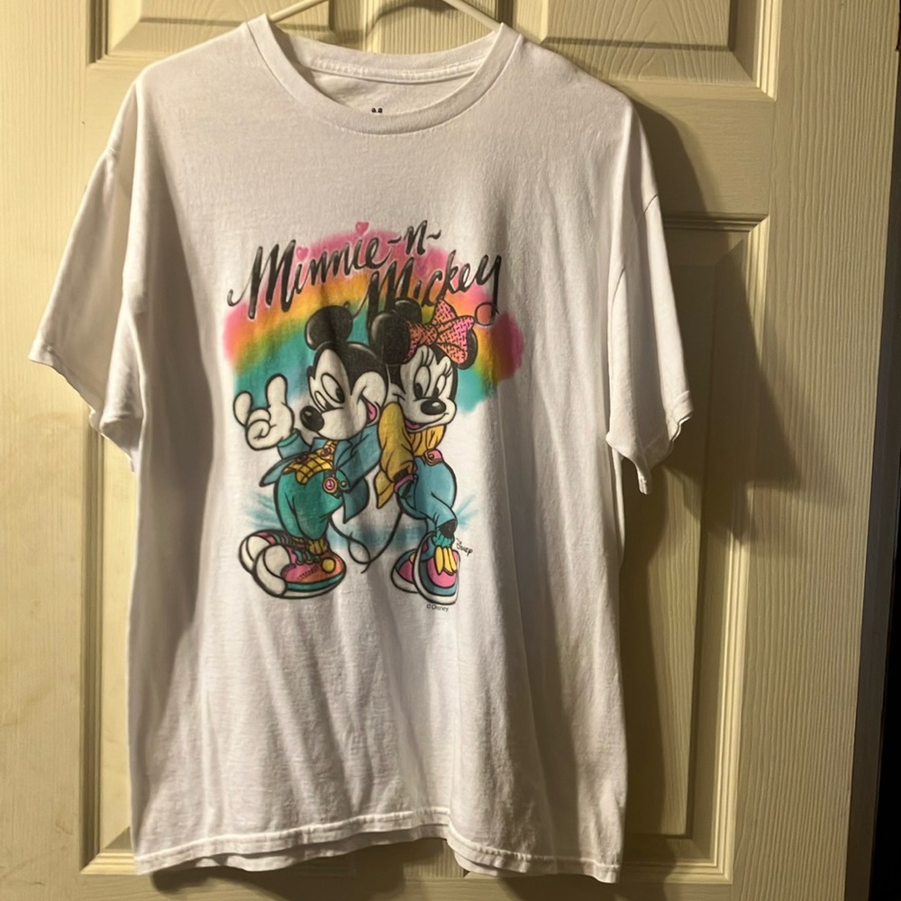 Disney adult Mickey and Minnie graphic design t-shirt